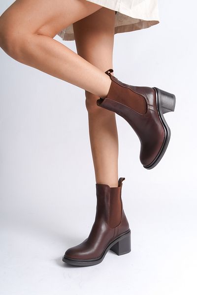 Capone Outfitters Women's Genuine Leather Side Elastic Boots