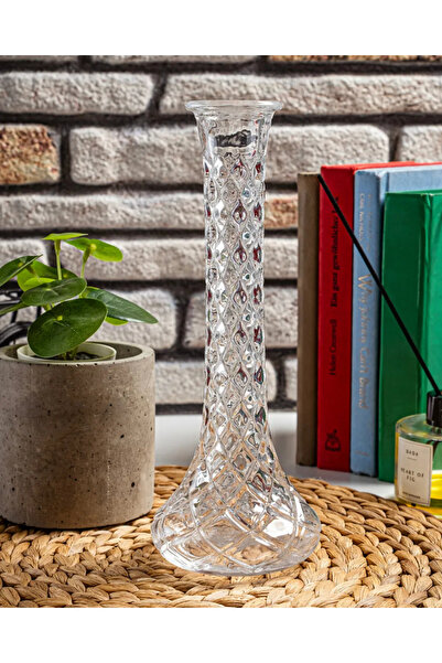 Amentes Glass Handmade Twisted Model Carnation Rose Vase Prism 1 Piece Vase