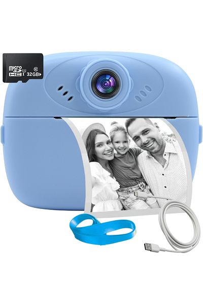 SMARTIC Camera, Instant Print, Full HD 1080p, 2.4”, 1000mah, Games, Mp3, Memory Card Gift