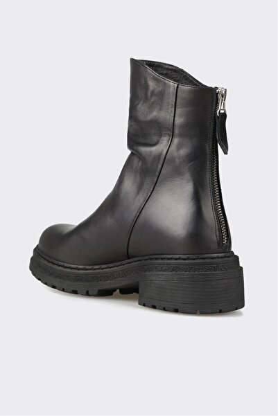 Elle Shoes Siyah Deri Kadın Günlük Bot