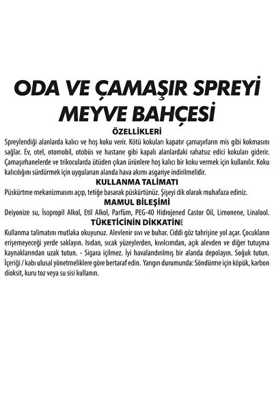 ELENOR Oda Ve Çamaşır Spreyi Meyve Bahçesi 500 ml X 2 Adet