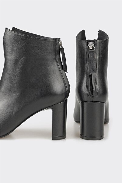 Elle Shoes Siyah Kadın Klasik Yüksek Topuk Bot