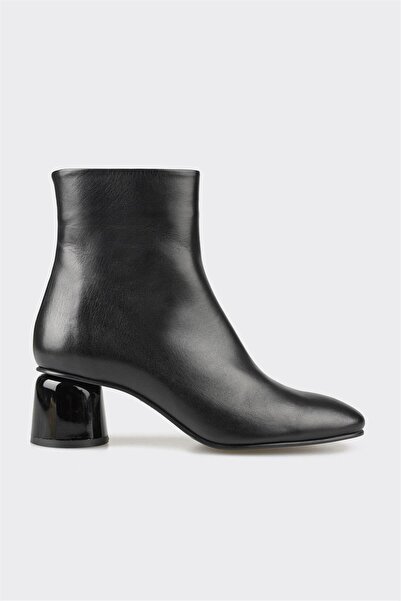 Elle Shoes Siyah Deri Kadın Klasik Bot