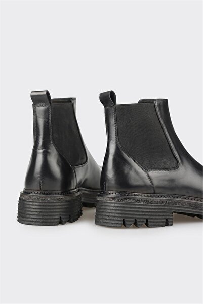 Elle Shoes Siyah Deri Erkek Günlük Bot