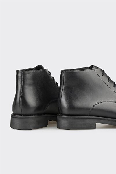Elle Shoes Siyah Deri Erkek Klasik Bot