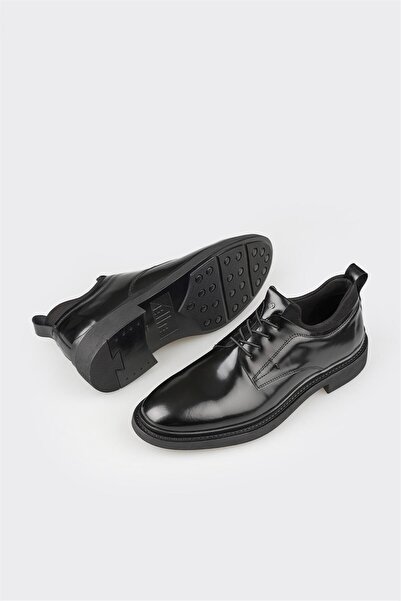 Elle Shoes Black Leather Men's Casual Shoes