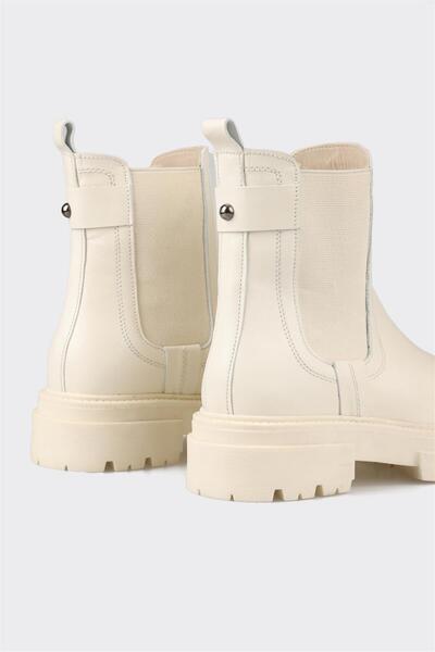 Elle Shoes Bej Deri Kadın Günlük Bot