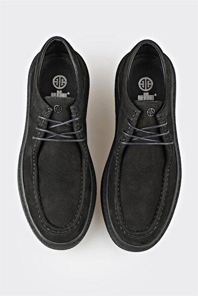 Elle Shoes Black Leather Men's Casual Shoes