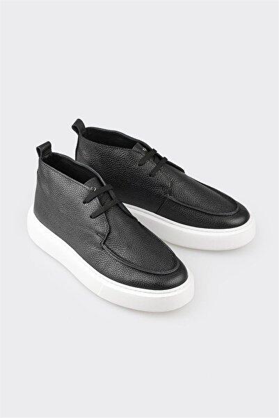 Elle Shoes Siyah Deri Erkek Spor Bot