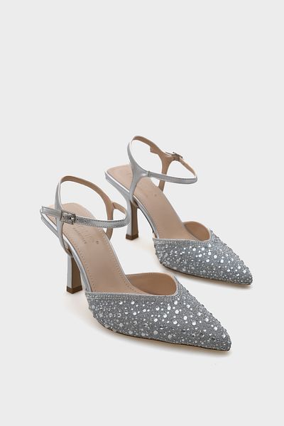 Capone Outfitters Piper Pointed Toe Medium Heeled Stone Women's Shoes