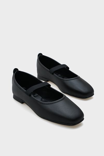 Capone Outfitters Női pántos fekete balerinák