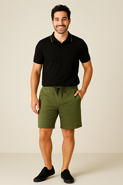 UOMOPARK 8024 Model Premium Summer Print Λεπτομερή σορτς