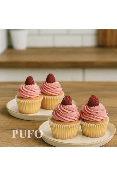 PUFO Set of 4 round trays Pufo Gentle for serving appetizers, sweets, candies, 15 cm, white