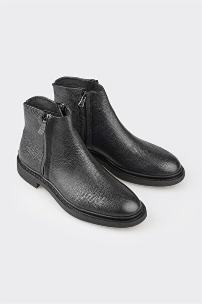 Elle Shoes Siyah Deri Erkek Günlük Bot
