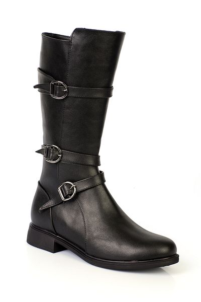 Capone Outfitters Γυναικείες μπότες Biker με μεταλλική πόρπη με φερμουάρ