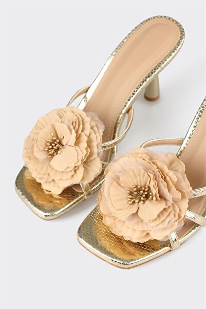 Elle Shoes Gold Kadın Topuklu Ayakkabı