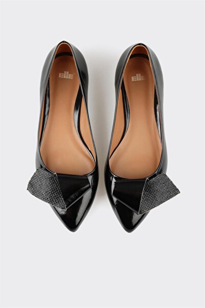 Elle Shoes Černé kožené dámské boty pro volný čas