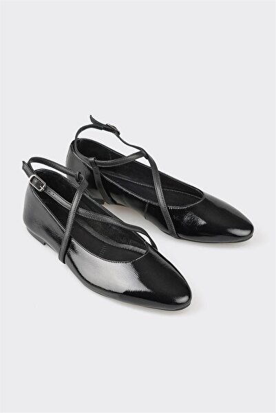 Elle Shoes Siyah Deri Kadın Günlük Ayakkabı