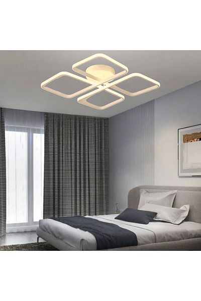 neeko Novem 80W Daylight Led Chandelier |   White Case Plafonier |   45X45 cm – Modern and Stylish Design