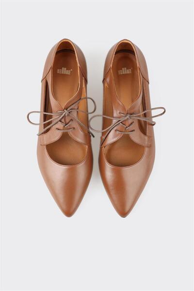 Elle Shoes Tan Leather Women's Casual Shoes