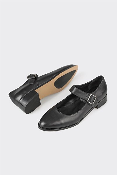 Elle Shoes Black Leather Women's Casual Shoes