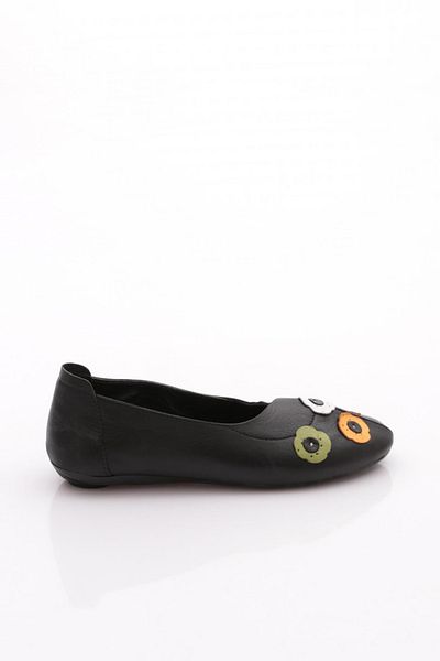 DGN Balerini negri din piele naturală - Accesorii de damă cu detalii 82132110