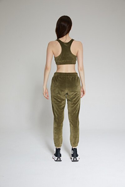 Chandraswear Khaki Women's Velvet Gathered Bra Bra - Velve