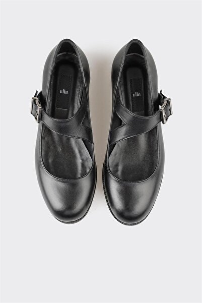 Elle Shoes Black Leather Women's Casual Shoes