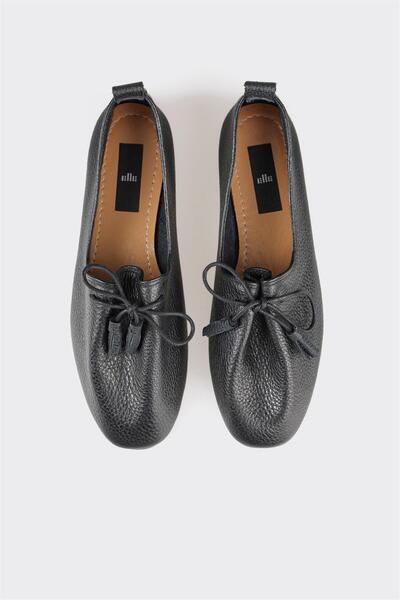 Elle Shoes Siyah Deri Kadın Günlük Ayakkabı