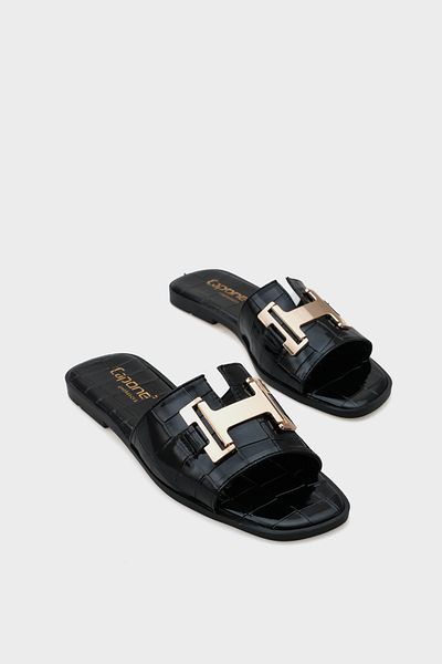 Capone Outfitters Koren Women's H Gold Buckle Slippers