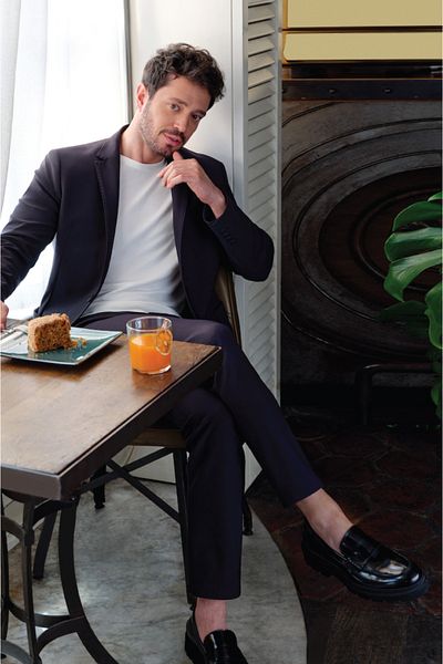 Avva Ανδρικό κοστούμι και παντελόνι Navy Blue - Υδατοαπωθητικό ύφασμα A22y3007