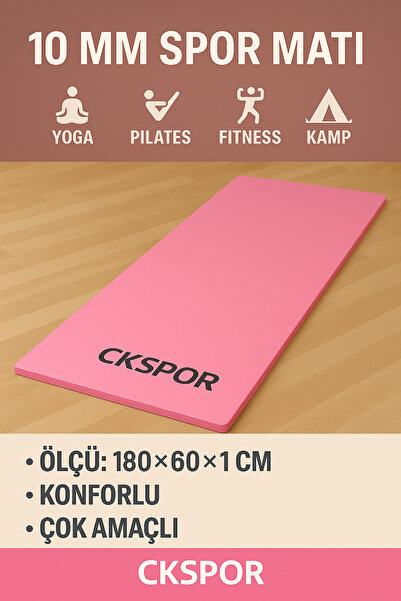 CKSpor 10 Mm Pilates Yoga Minderi Spor Pilates Egzersiz Matı