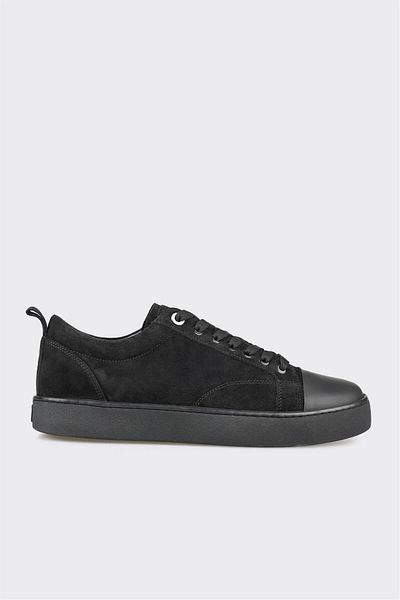 Elle Shoes Black Leather Men's Casual Shoes