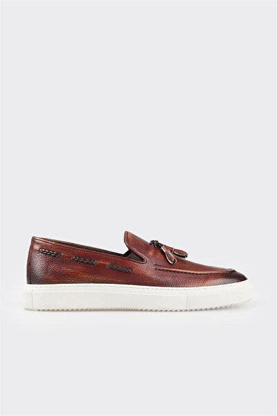 Elle Shoes Taba Deri Erkek Loafer