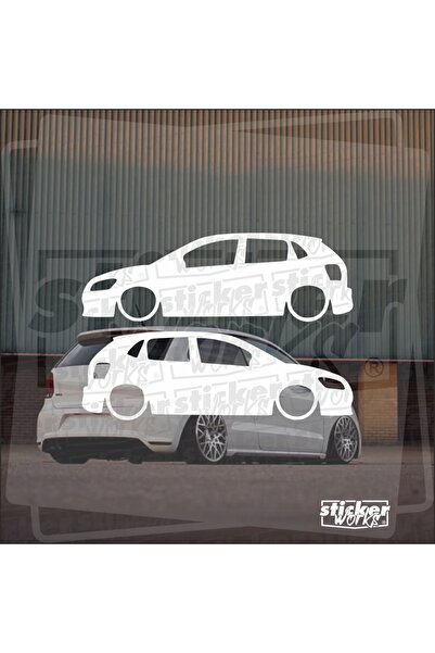 Sticker Works ملصق سيارة VW Polo 6R - 6C مسطح - يمين يسار