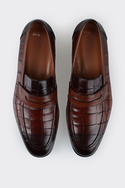 Elle Shoes Tan Leather Men's Loafer