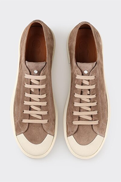 Elle Shoes Vizon Deri Erkek Spor Ayakkabı