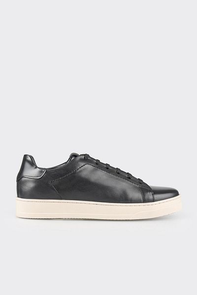 Elle Shoes Black Leather Men's Sports Shoes