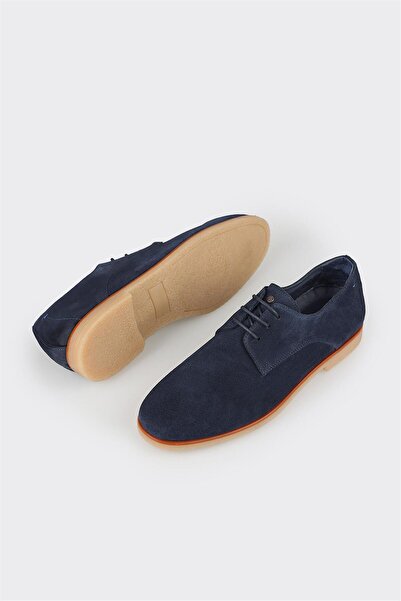 Elle Shoes Navy Blue Leather Men's Casual Shoes