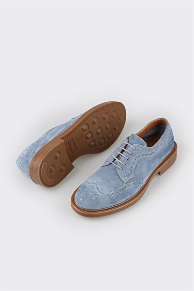 Elle Shoes Blue Leather Men's Casual Shoes