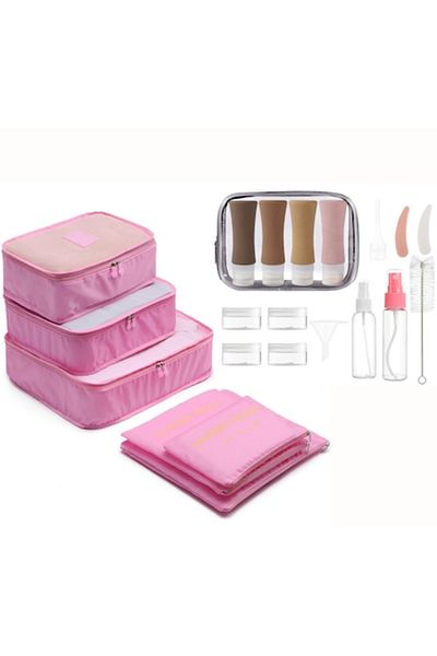 miraza Travel Organizer Set, 6 Trolley Organizer Covers, 17 Accessories and Containers
