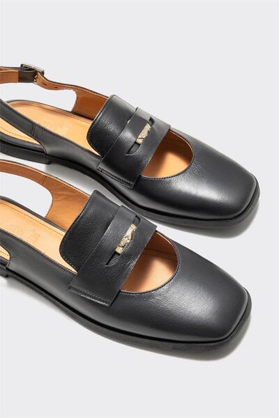 Elle Shoes Black Leather Women's Casual Shoes