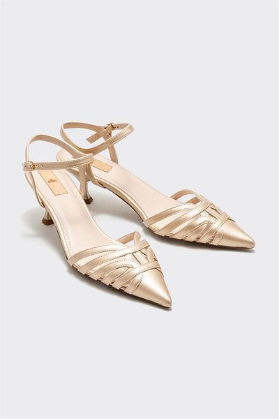 Elle Shoes Gold Women's Heeled Shoes