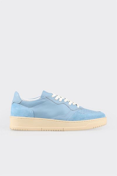 Elle Shoes Blue Leather Men's Sports Shoes