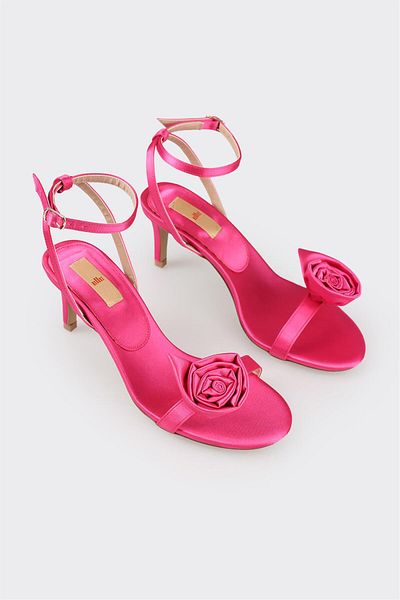 Elle Shoes Fuchsia Women's Heeled Sandals