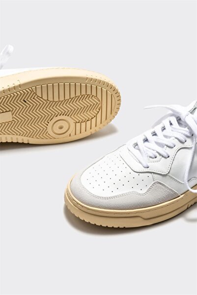 Elle Shoes Beyaz Deri Erkek Spor Ayakkabı