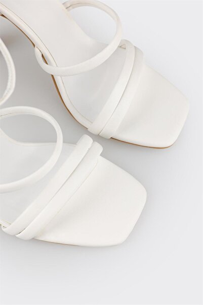 Elle Shoes White Women's Heeled Sandals