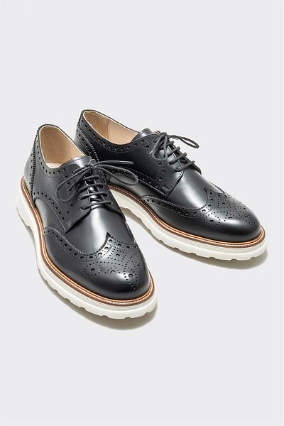 Elle Shoes Black Leather Men's Casual Shoes