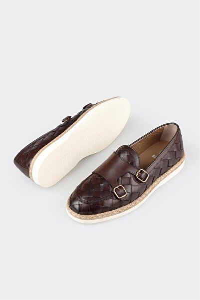 Elle Shoes Καφέ Δερμάτινα Ανδρικά Casual Παπούτσια