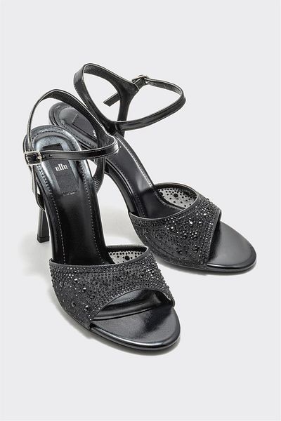 Elle Shoes Black Women's Heeled Sandals